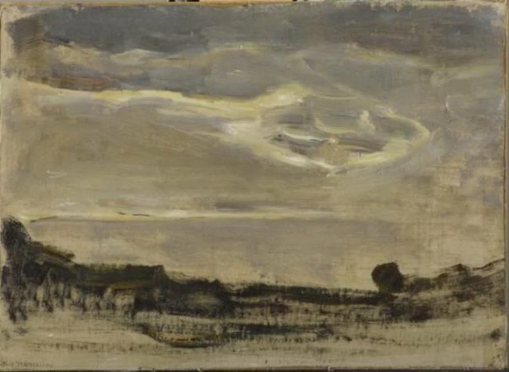 Cielo serale con nuvola luminosa - Kunstmuseum Den Haag